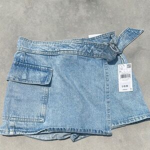 Zara Denim Skort in Light Blue